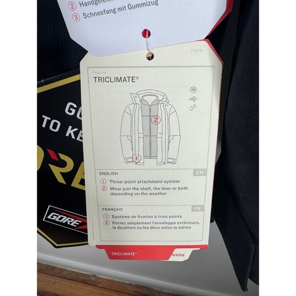 NWT The North Face Jacket Black Alligare Triclimate GORE-TEX Hooded Mens Size L - Picture 7 of 12